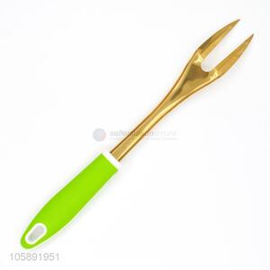 Wholesale unique design tpr handle stainless steel fruit fork