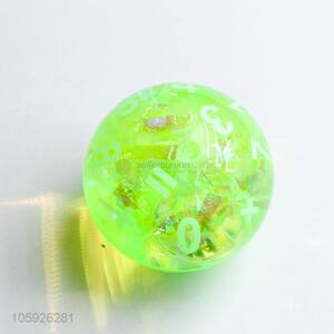 Top manufacturer kids figure printed crystal flashing light toy ball