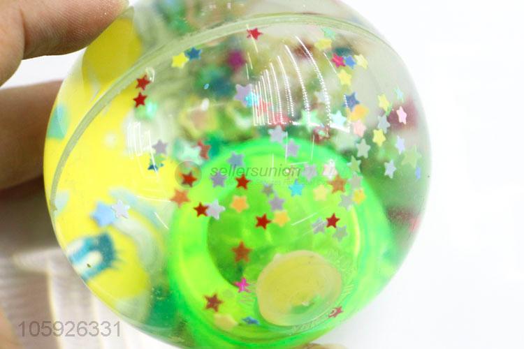 Superior factory kids unicorn crystal flashing light toy ball