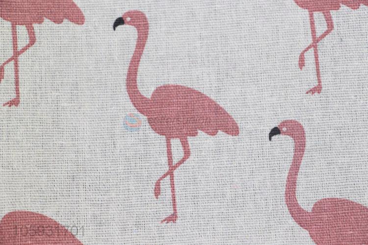 Low Price Lovely Flamingo Cotton and Linen Portable File Bag