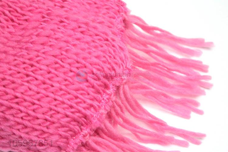 Wholesale customized winter warm knitting hat and scarf set