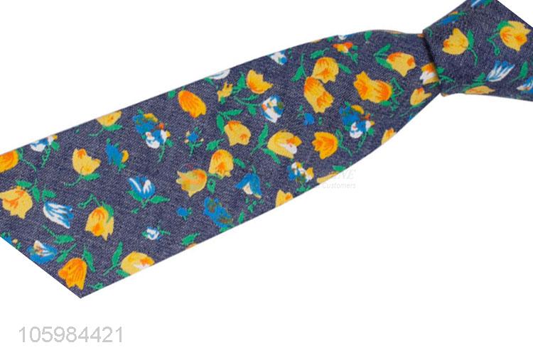 China suppliers fashion beautiful floral print skinny neckties