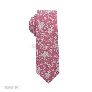 OEM factory men ties flower printed cotton necktie