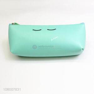 Cheap wholesale mint green pu material pen bag pencil bag