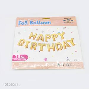 Cheap Price Gold Foil Happy Birthday Number Foil Balloon