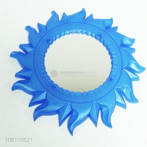 Creative design blue sun shape wall mounted mirror