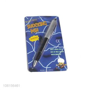 New april fool's day gift creation spoof tricky toys prank black electric shock pen
