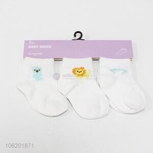Lovely print 3pairs soft cotton baby socks infant socks