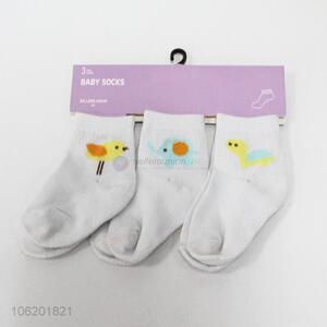 China factory 3pairs soft cotton baby socks infant socks
