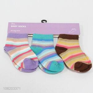 Top quality 3pairs soft cotton baby socks infant socks