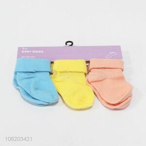 Wholesale 3pairs soft cotton baby socks infant socks