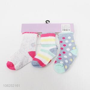 Wholesale 3PCS Comfortable Polyester Cute Baby Socks