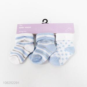 Wholesale multicolor Polyester ankle socks baby socks 3pcs
