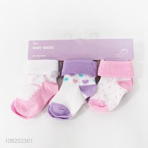 Wholesale Custom Polyester  Socks Baby Knitting Socks 3PCS