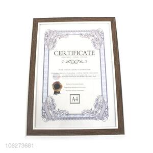 Top Selling A4 Certificate Plastic Photo Frame