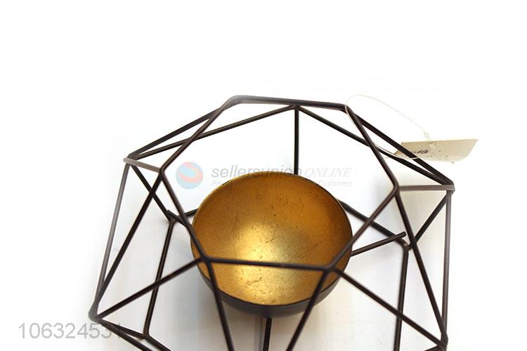 Hot Selling Wedding Tabletop Decor Modern Geometric Shape Iron Candlestick Holder