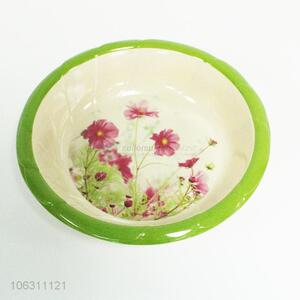 New arrival large round floral melamine bowl soup bowl