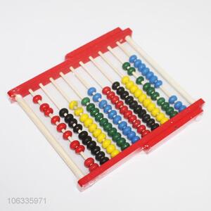 Good quality educational toy wooden abacus with colorful beads