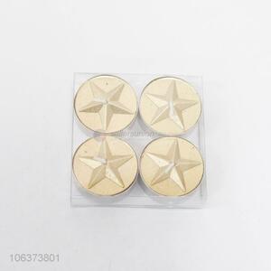 High Quality 4 Pieces Star Pattern Craft Candle