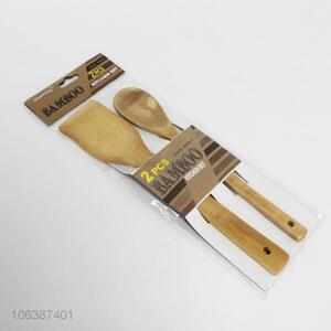 New product 2pieces household bamboo turner spoon set