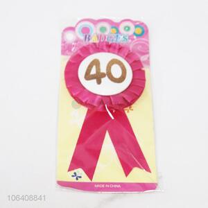 Best Sale Party Decoration Accessories Number 40 Badge