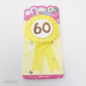 Direct Price Party Decoration Accessories Number 60 Badge