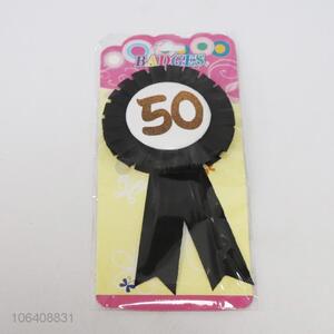 Factory Price Party Decoration Accessories Number 50 Badge