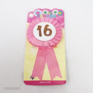Wholesale Party Decoration Accessories Number 16 Badge
