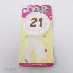 Wholesale Party Decoration Accessories Number 21 Badge