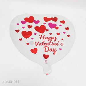 Popular valentine party balloon18'' heart shaped printed aluminum foil balloon