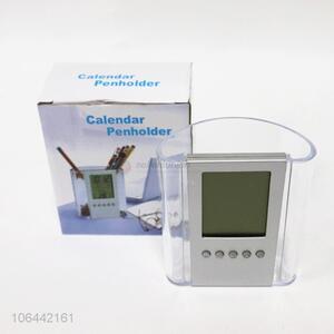 New design multifunctional calendar alarm clock pen holder