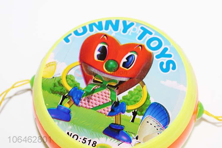 Cheap promotional gift cute cartoon plastic mini twist hand drum toy