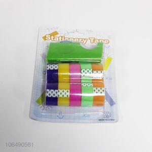 Wholesale multi-purpose colorful single side adhesive stationery tapes