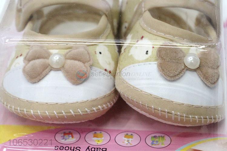 Factory Sales Lovely Bow Design Baby Thin Shoes Baby Shoes