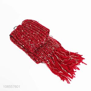 Fashion Winter Knitted Scarf With Cap Set