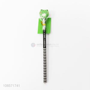 Custom Cartoon Frog Shape Eraser Wooden Pencil