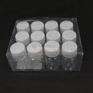 Wholesale 12 Pieces Transparent Plastic Bottles With Sealing Paper