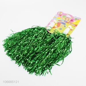 Wholesale colorful pom pom cheerleaders hand flower shiny tinsel