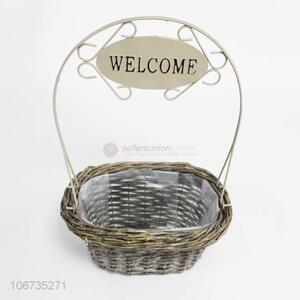 Chinese wholesaler water proofing basket Flower basket with handle