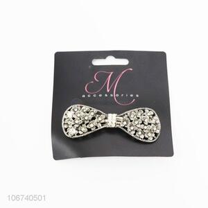 Best selling luxury bowknot alloy hairpin hair accessories