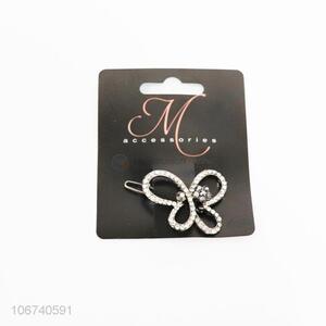 China OEM fancy butterfly hairpin with rhinestones