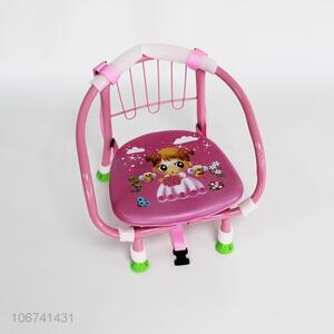 Cartoon Pattern Metal Chair With Safety Belt For Baby