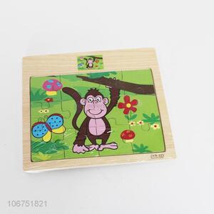 Wholesale Cartoon Animal Pattern Wooden Puzzle Educational Toy