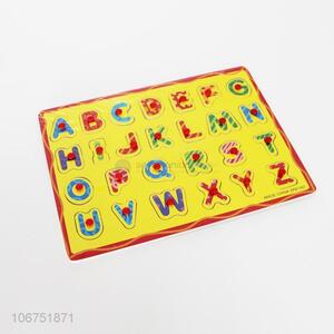 New hottest educational English wooden alphabet diy puzzle for kids