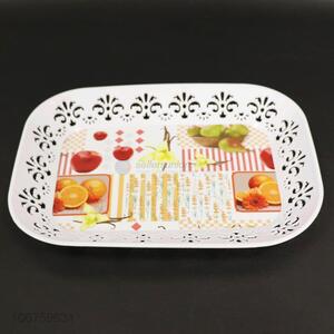 Wholesale decorative hollowed-out plastic serving tray plastic <em>salver</em>