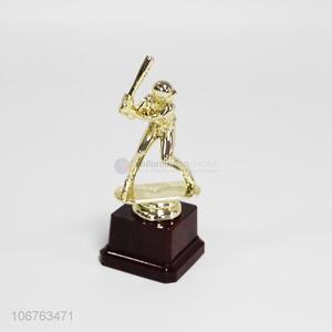 Premium quality golden sports trophy with base