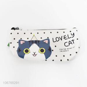 Wholesale Cartoon Cat Pattern PU Leather Pen Bag