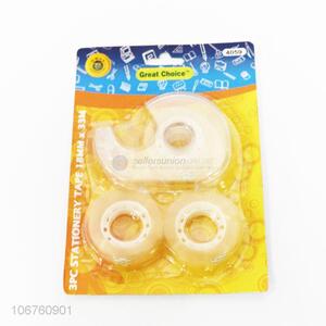 Wholesale 3 Pieces Transparent Adhesive Tape With Tape Dispenser