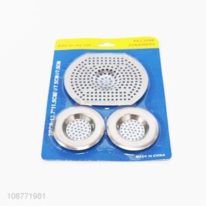 Factory price 3pcs stainless steel sink strainer