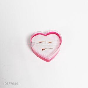 Competitive price women heart shape plastic jewelry box ring box